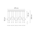 Lampa wisząca Vibia WIREFLOW LINEAL 0330 suspension