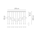 Lampa wisząca Vibia WIREFLOW LINEAL 0332 suspension