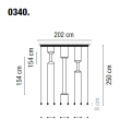Lampa wisząca Vibia WIREFLOW LINEAL 0340 suspension