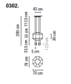 Lampa wisząca VIBIA WIREFLOW 1 różne warianty