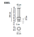 Lampa wisząca VIBIA WIREFLOW 1 różne warianty