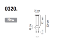 Lampa wisząca VIBIA WIREFLOW 0320