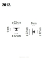 Lampa Funnel 2012 Ø12/22 cm sufitowa / ścienna Vibia 