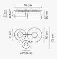 Lampa wisząca Vibia TUBE 6115 różne warianty 