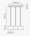 Lampa wisząca Vibia TUBE 6140 różne warianty 