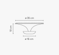 Lampa Funnel 2013 Ø16/35 cm sufitowa / ścienna Vibia 