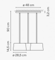 Lampa wisząca Vibia TUBE 6145 różne warianty 