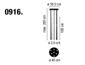Lampa wisząca VIBIA SLIM 0916 różne warianty  