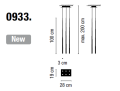 Lampa wisząca VIBIA SLIM 0933 różne warianty