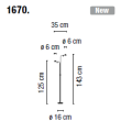 Lampa podłogowa Vibia PIN 1670 różne warianty 