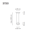 Lampa wisząca Vibia PALMA 3720 suspension różne warianty