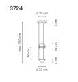 Lampa wisząca Vibia PALMA 3724 suspension różne warianty