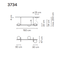 Lampa wisząca Vibia PALMA 3734 suspension różne warianty 