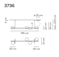 Lampa wisząca Vibia PALMA 3736 suspension różne warianty 
