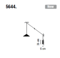 Lampa ścienna NORTH 5644 Vibia różne warianty 
