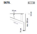 Lampa wisząca Vibia NORTH 5670 różne warianty 