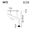 Lampa wisząca Vibia NORTH 5672 różne warianty 