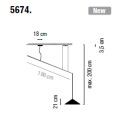 Lampa wisząca Vibia NORTH 5674 różne warianty  