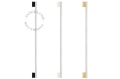 Kinkiet Stick opal & white  100cm Zangra 