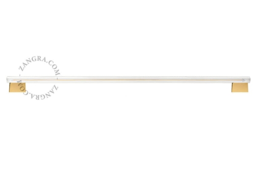 Kinkiet Stick clear glass  & gold 100cm Zangra 