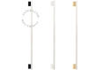Kinkiet Stick clear glass  & white 100cm Zangra  