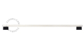 Kinkiet Stick clear glass  & white 100cm Zangra  