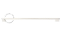 Kinkiet Stick clear glass  & white 100cm Zangra  