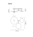 Lampa wisząca Vibia FLAT 5905/5922 różne warianty  