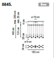 Lampa wisząca Vibia ALGORITHM 0845 różne warianty 