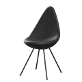 FRITZ HANSEN krzesło tapicerowane DROP skóra Essential podstawa black różne warianty  cena od: