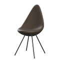 FRITZ HANSEN krzesło tapicerowane DROP skóra Essential podstawa black różne warianty  cena od: