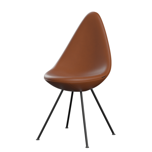 FRITZ HANSEN krzesło tapicerowane DROP skóra Essential podstawa black różne warianty  cena od: