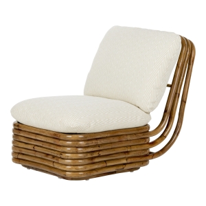 Fotel Bohemian 72 GUBI  ratan / Dedar Chevron Outdoor 