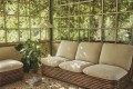 Sofa Bohemian 72 GUBI ratan / bouclé 
