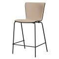 FRITZ HANSEN krzesło barowe niskie VICO DUO front tapicerowany podstawa chrom różne kolory