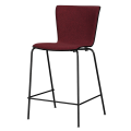 FRITZ HANSEN krzesło barowe niskie VICO DUO front tapicerowany podstawa chrom różne kolory