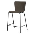 FRITZ HANSEN krzesło barowe niskie VICO DUO front tapicerowany podstawa czarna różne kolory 