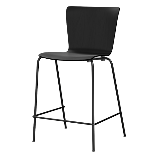 FRITZ HANSEN krzesło barowe niskie VICO DUO podstawa czarna różne kolory