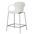 FRITZ HANSEN krzesło barowe niskie z podłokoietnikami NAP podstawa chrom różne kolory