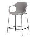 FRITZ HANSEN krzesło barowe niskie z podłokoietnikami NAP podstawa chrom różne kolory