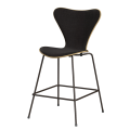 FRITZ HANSEN krzesło barowe SERIES 7 64cm naturalny fornir tapicerowany front różne warianty 