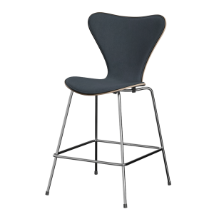 FRITZ HANSEN krzesło barowe SERIES 7 64cm naturalny fornir tapicerowany front różne warianty 