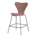 FRITZ HANSEN krzesło barowe SERIES 7 64cm naturalny fornir tapicerowany front różne warianty 