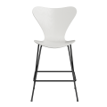 FRITZ HANSEN krzesło barowe SERIES 7 64cm fornir barwiony biały