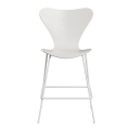FRITZ HANSEN krzesło barowe SERIES 7 64cm fornir barwiony biały