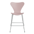 FRITZ HANSEN krzesło barowe SERIES 7 64cm fornir barwiony blady róż