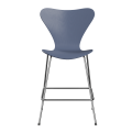 FRITZ HANSEN krzesło barowe SERIES 7 64cm fornir barwiony błękit zmierzchu