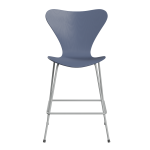 FRITZ HANSEN krzesło barowe SERIES 7 64cm fornir barwiony błękit zmierzchu
