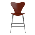 FRITZ HANSEN krzesło barowe SERIES 7 64cm fornir barwiony wenecka czerwień