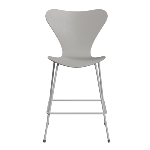 FRITZ HANSEN krzesło barowe SERIES 7 64cm fornir barwiony szarość 9